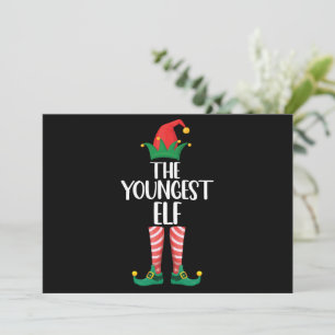 Youngest Elf Matching Family Christmas Party Invitation