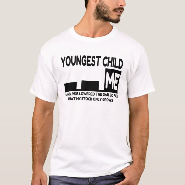 Youngest of Three Joke T-Shirt (Front)
