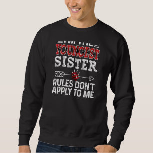 Youngest Sister Rules Don Apply To Me Red Plaid B Sweatshirt