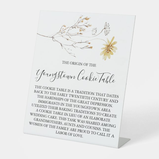 YOUNGSTOWN COOKIE TABLE SIGN WEDDING (Front)