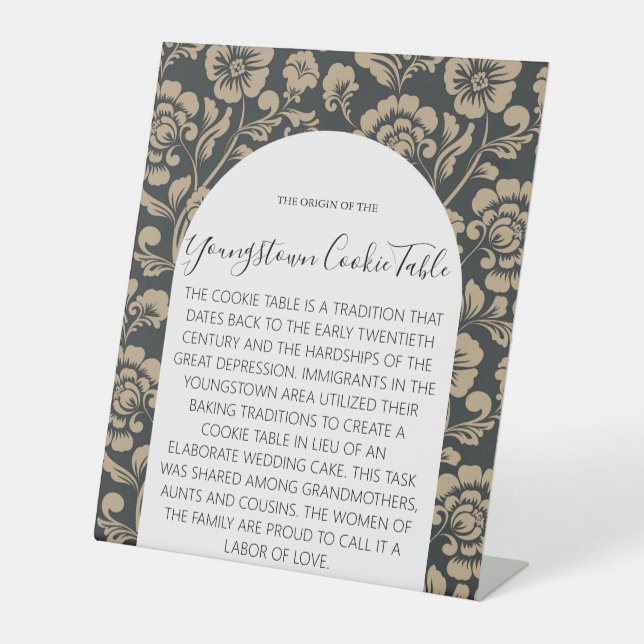 YOUNGSTOWN COOKIE TABLE SIGN WEDDING (Front)