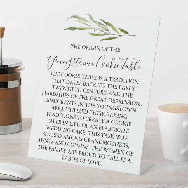 YOUNGSTOWN COOKIE TABLE WEDDING SIGN (In SItu)