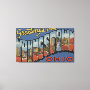 Youngstown, Ohio - Large Letter Scenes Canvas Print