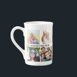 YOUR 10 Photos & Text bone china mug<br><div class="desc">See my store for more photo template items.</div>