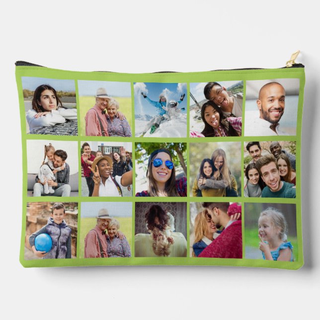 YOUR 15 Photos Custom Accessory Pouch (Back)