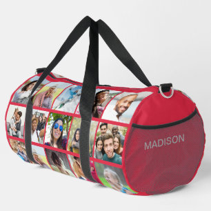 YOUR 15 Photos & Name Custom Duffle Bag
