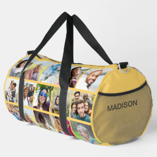 YOUR 15 Photos & Name Custom Duffle Bag