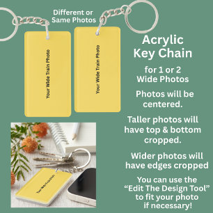 Your 1 or 2 Wide Train Photo  Key Ring