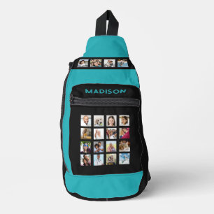 YOUR 20 Photos & Name Sling Bag