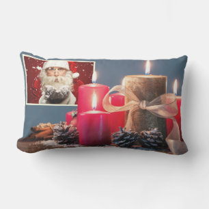 YOUR 2 PHOTOS custom Christmas throw pillows