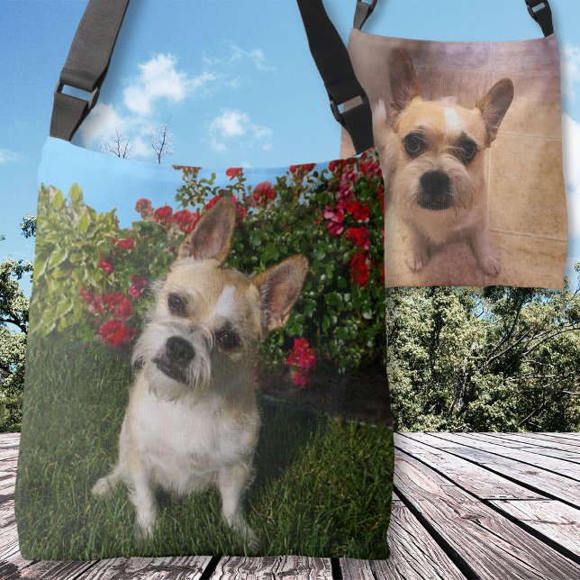 Your 2 PHOTOS Full Print Personalised Tote Bags (Two, Photo Tote Bags. Double sided, Custom Photo Tote Bags. Customized Tote Bag with Pictures. )