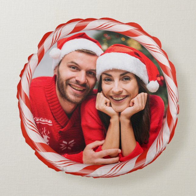 YOUR 2 photos in a Candy Frame custom pillow (Front)