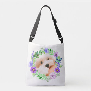 Your 2 Photos in Flower Frames custom bags