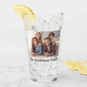 YOUR 2 photos & name custom Glass