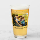 YOUR 2 photos & name custom pint glass