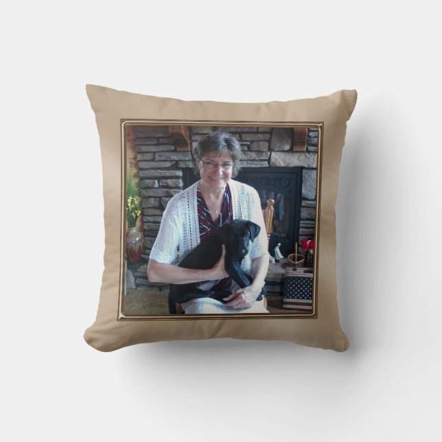Your 2 Photos Personalised Pillow Here (Front)