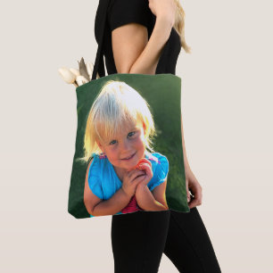 Your 2 Photos Personalized Tote Bags, Full Print