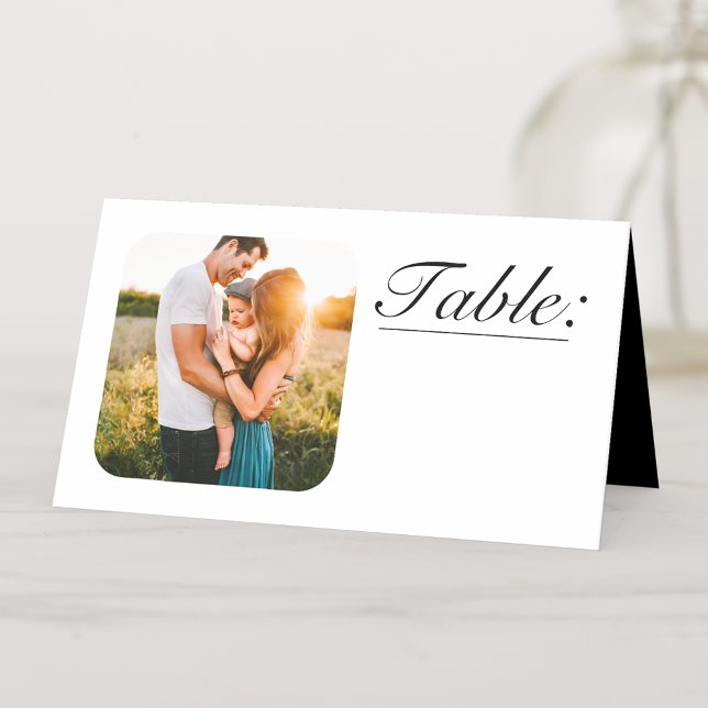 Your 2 Photos Table Numbers Place Card (Creator Uploaded)