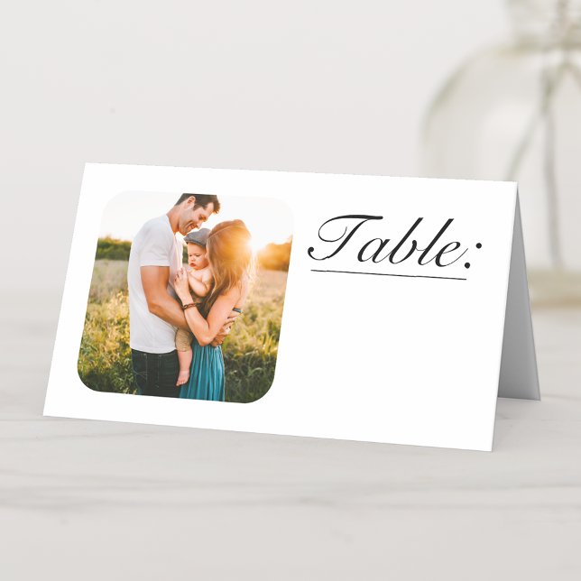 Your 2 Photos Table Numbers Place Card (Creator Uploaded)