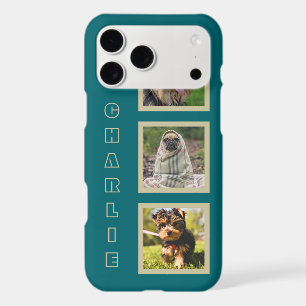 YOUR 3 PHOTOS & custom name phone cases
