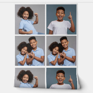 YOUR 4 photos & desired colour Wallpaper