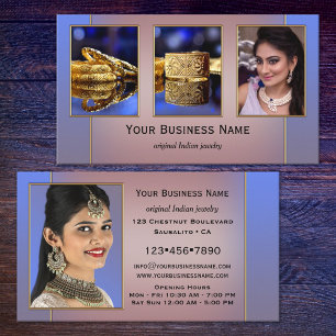 Your 4 Photos Exotic Indian Jewellery Business Card