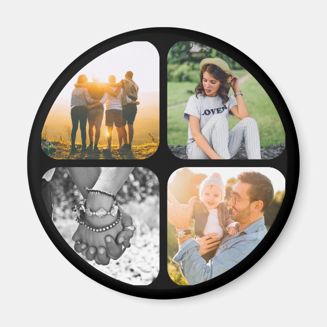 Your 4 Photos Fridge Magnet (Front)