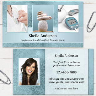 Your 4 Photos Private Nurse Health Business Card