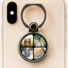 Your 4 Photos Rounded Phone Ring Stand Grip