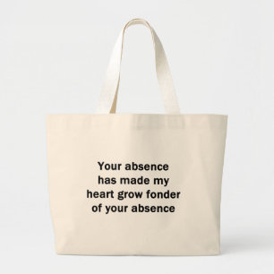 Your Absence Large Tote Bag