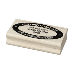 Your Address Colour Oval Rubber Stamp Example