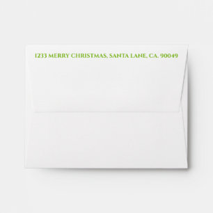 YOUR ADDRESS on Back:  CHOOSE COLOR OF ENVELOPES! Envelope