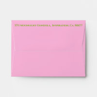 YOUR ADDRESS on Back: CHOOSE COLOR OF ENVELOPES!