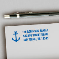 Your Address Text Nautical Boat Anchor Pick Colour