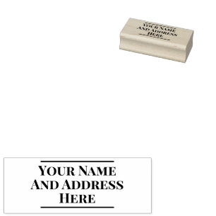 Your Address Wood Art Stamp