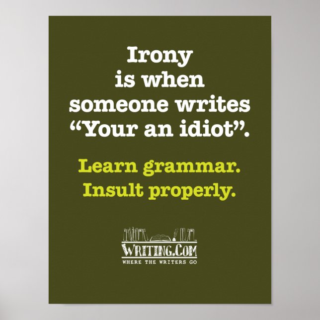 Your an idiot. poster (Front)