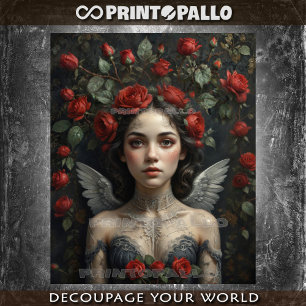 Your angel love flowers and roses! - tissue paper