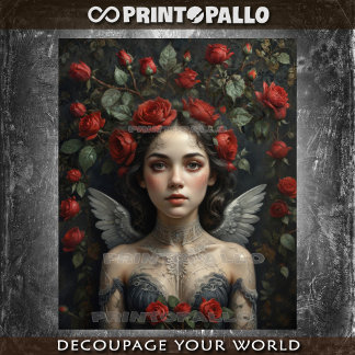 Your angel love flowers and roses! -  tissue paper