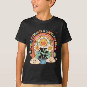Your Anxiety Is A Lying Motivation Groovy Flower  T-Shirt