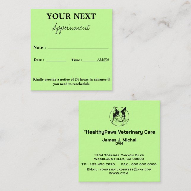 Your Appointment for Tail-Wagging Moments (Front/Back)