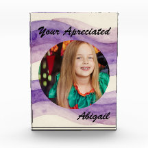 Your Appreciated Retro Watercolor Wavy Purple Name