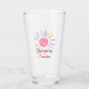 Your are my sunshine red colourful watercolor past glass