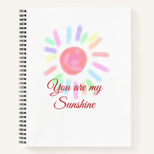 Your are my sunshine red colourful watercolor past notebook