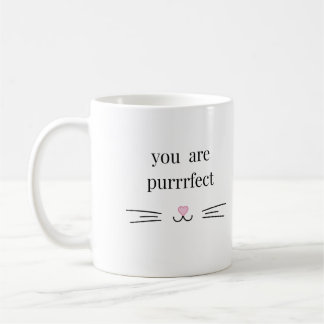 Your are perfect cat pun Mug for cat parents white