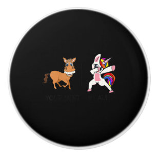 Your Aunt My Aunt Dabbing Unicorn Gift For Aunt Ceramic Knob