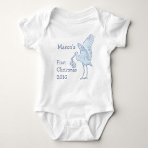 Your Baby Name 1st Christmas 2010 Baby T-shirt Baby Bodysuit