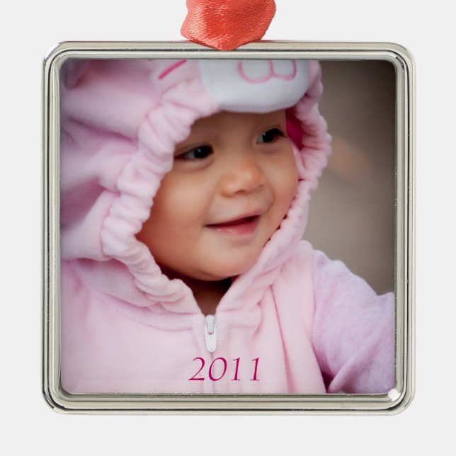 Your baby on a premium ornament (Front)