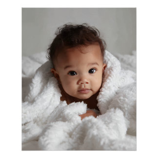 Your baby photo personalised poster