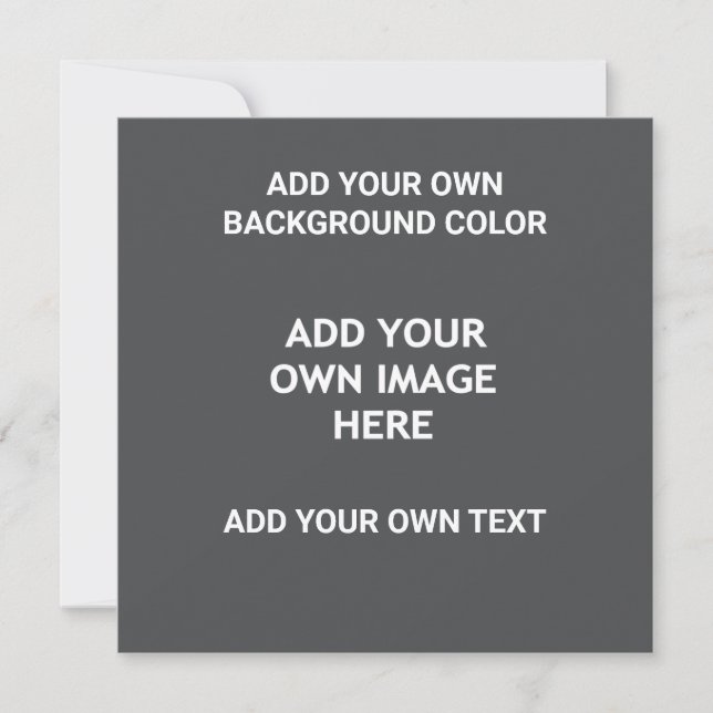 Your background colour, your image, your own text (Front)