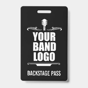 Your Band Logo Backstage Pass ID Badge